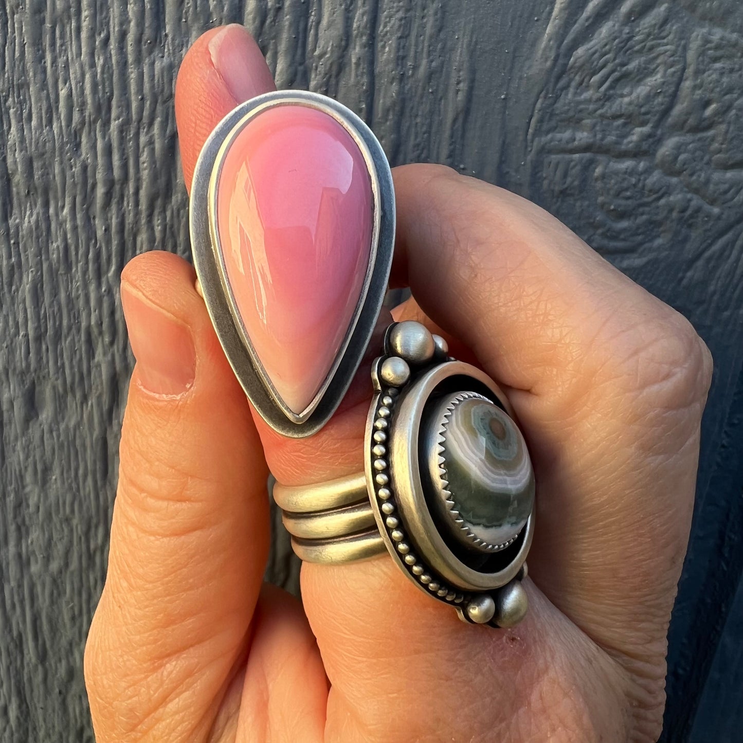 Queen Conch Shell Talon Ring – Handcrafted Sterling Silver Statement Ring (Size 7)