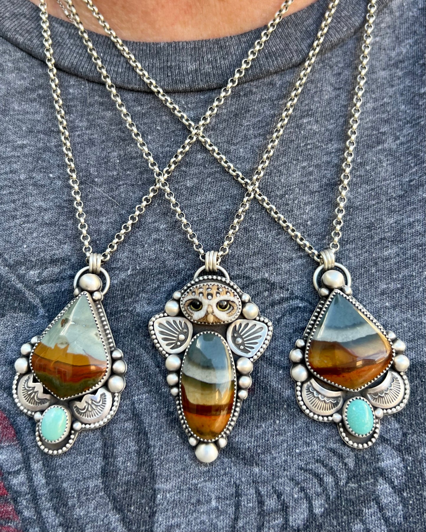 Rocky Butte Jasper & Sleeping Beauty Turquoise Handcrafted Necklace