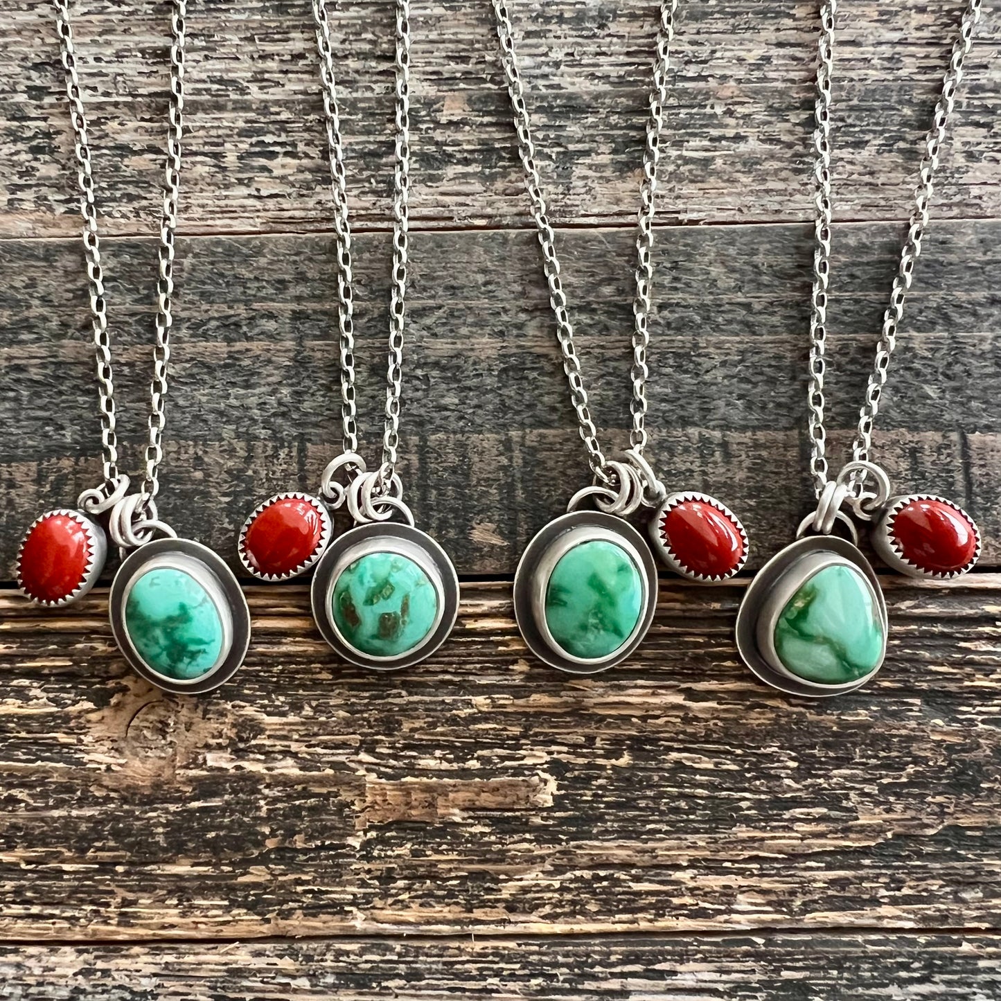 Emerald Valley turquoise and red jasper necklace