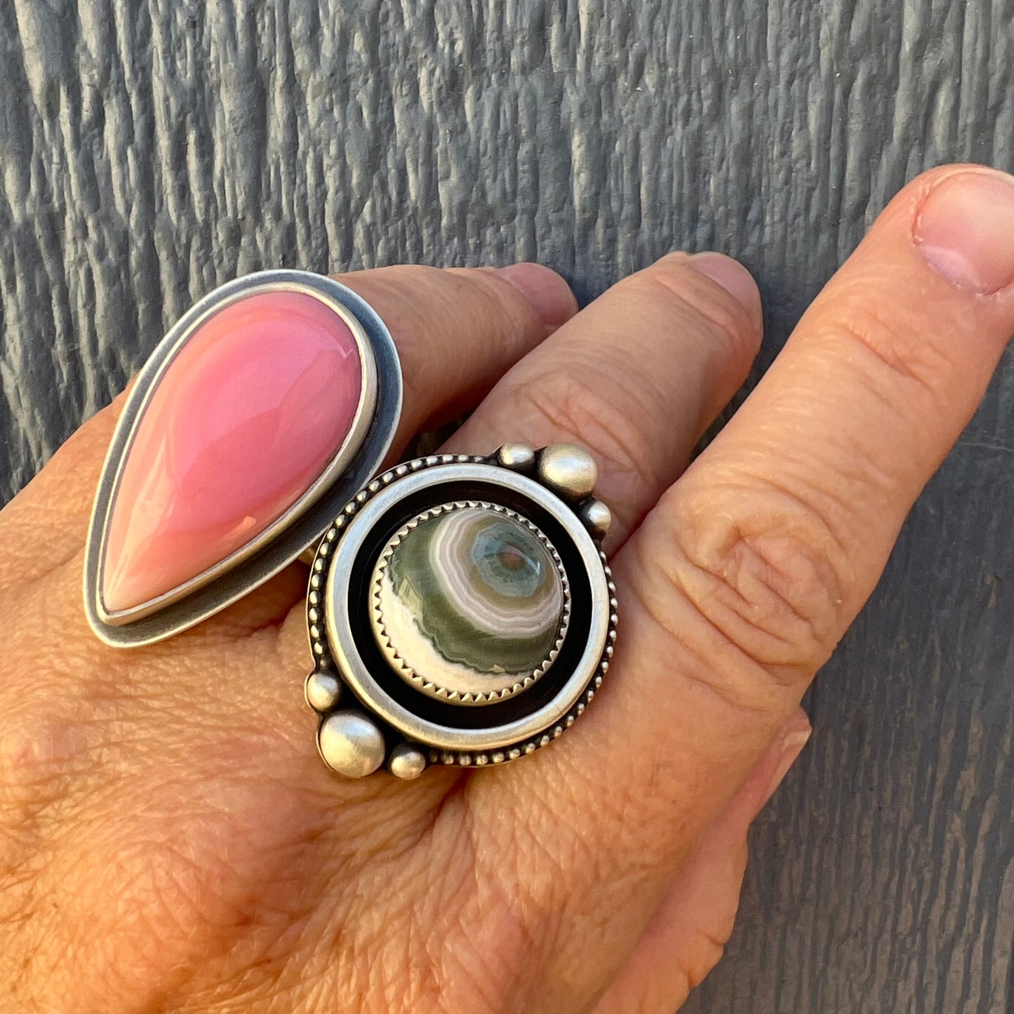 Queen Conch Shell Talon Ring – Handcrafted Sterling Silver Statement Ring (Size 7)