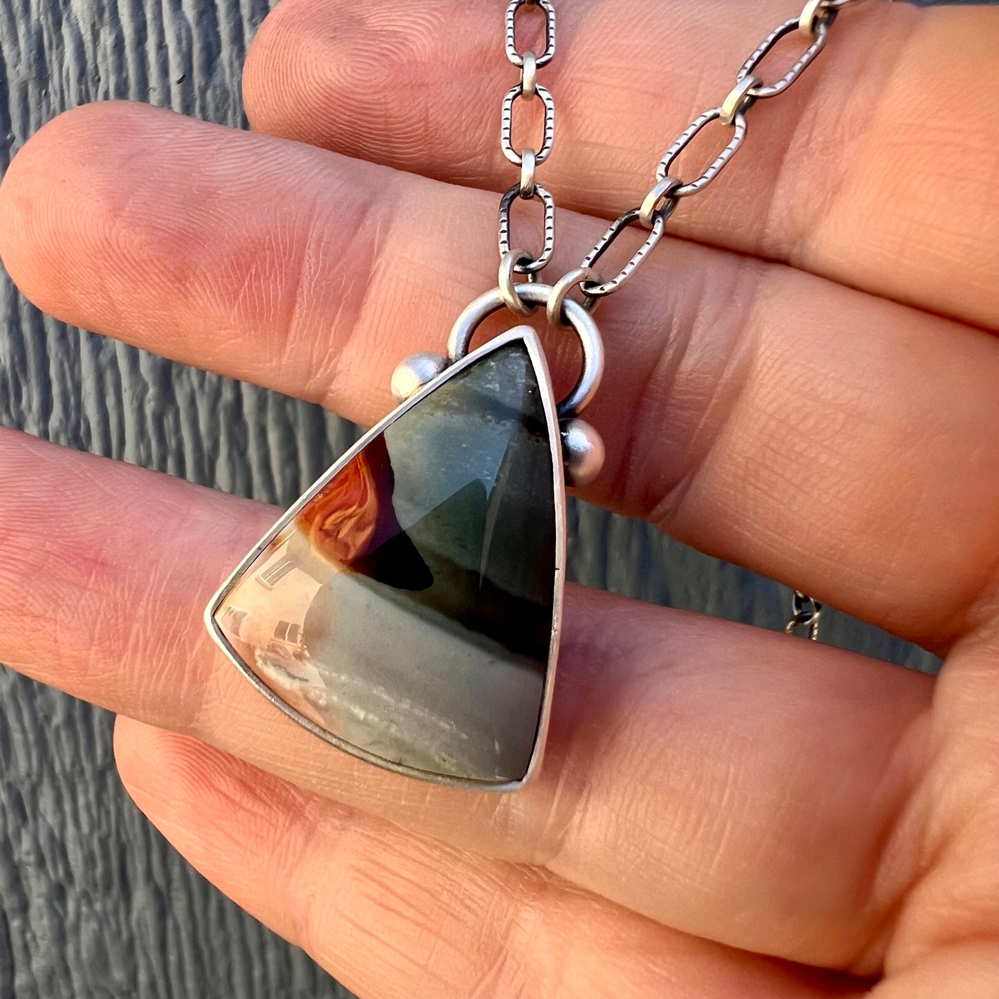 Polychrome jasper necklace